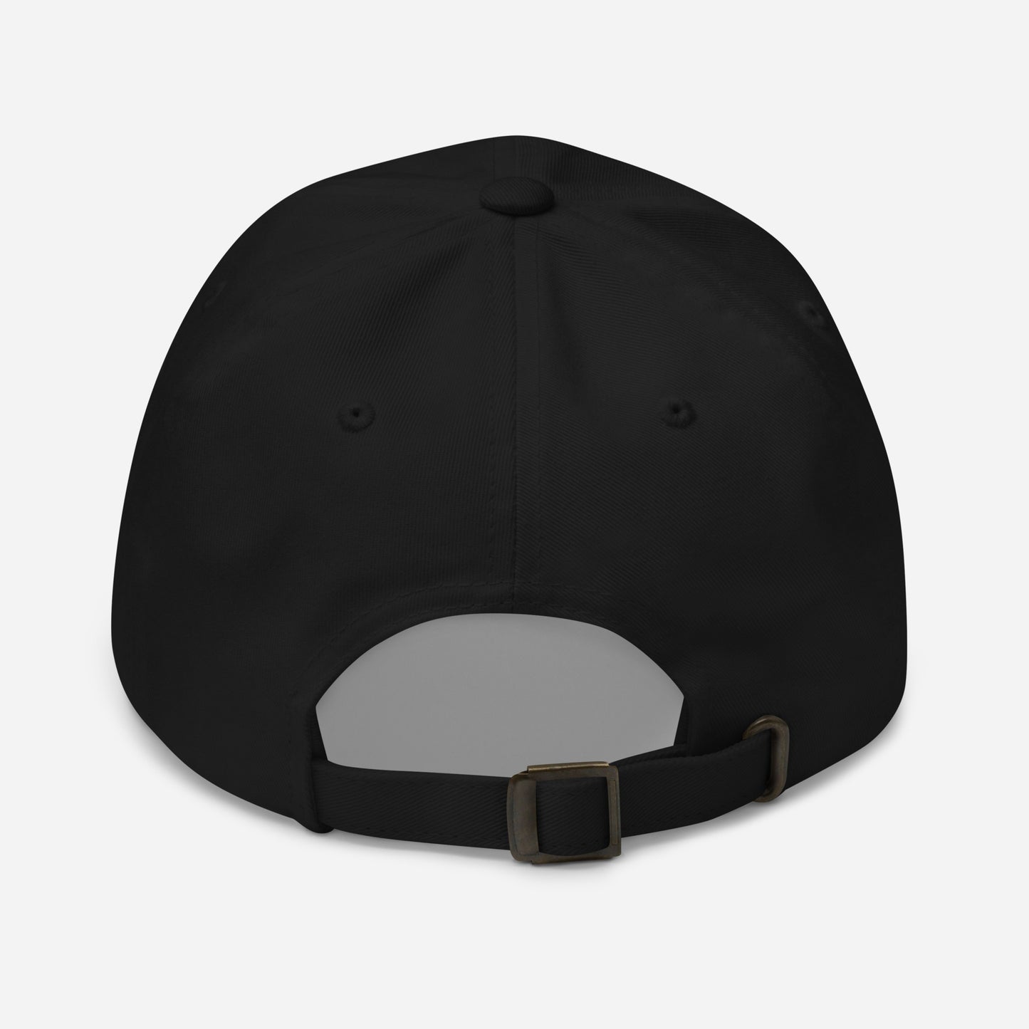 Gold Serif Logo Black Baseball Cap