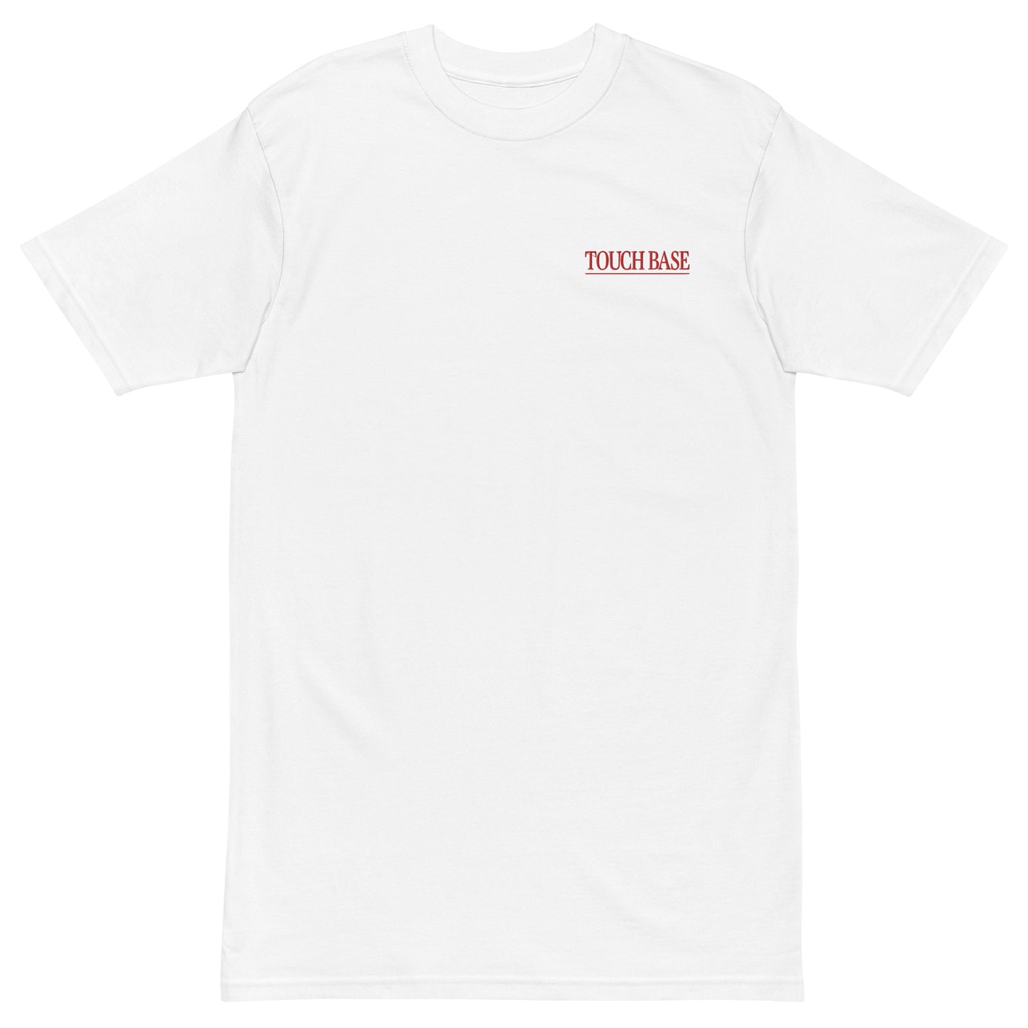 Red Serif Logo White T-Shirt